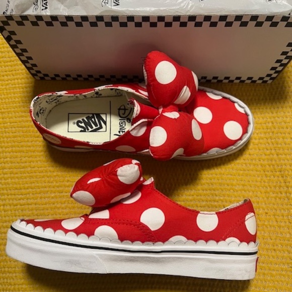 RARE Disney x Vans Authentic Minnie Mouse Bow shoes - Picture 1 of 16